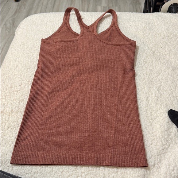 Women's Ribbed Tank Top - Rust - Picture 2 of 4